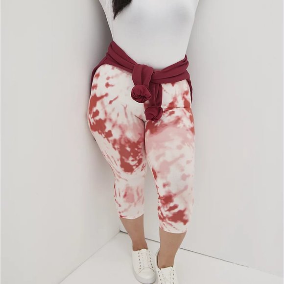 ❤️NWT VINTAGE TORRID TIE DYE CROP CAPRI SIGNATURE WAIST PREMIUM LEGGING - Picture 1 of 9